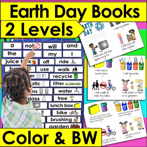 post ti Celebrate & Learn with This Engaging Earth Day Bundle for K-2! ๐ฟโป๏ธ Earth Day Mini Books 2 Levels and Illustrated Word Wall