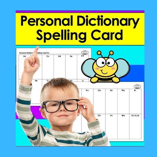 Personal Dictionary Spelling Card