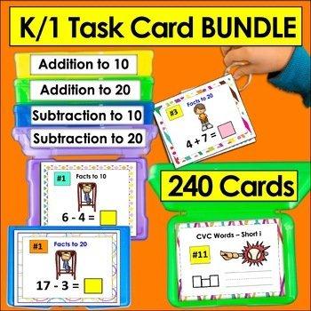 Addition and Subtraction Task Cards Bundle