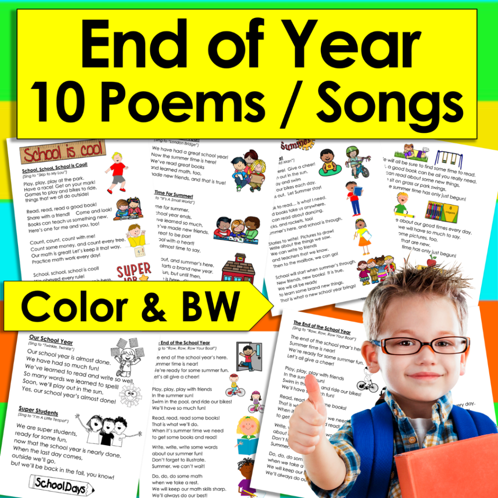 post ti Make the End of the Year Enjoyable! End of the Year Sing Along Poems