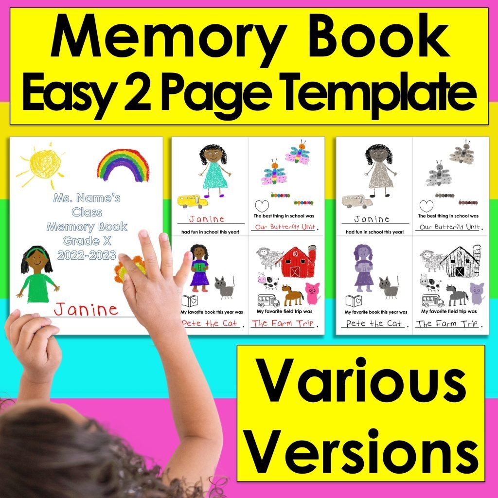 post ti Make the End of the Year Enjoyable! Memory Book Template