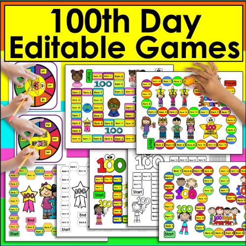 post ti 5 100th Day of School Activities for K/1 100th Day of School Activities Editable Games