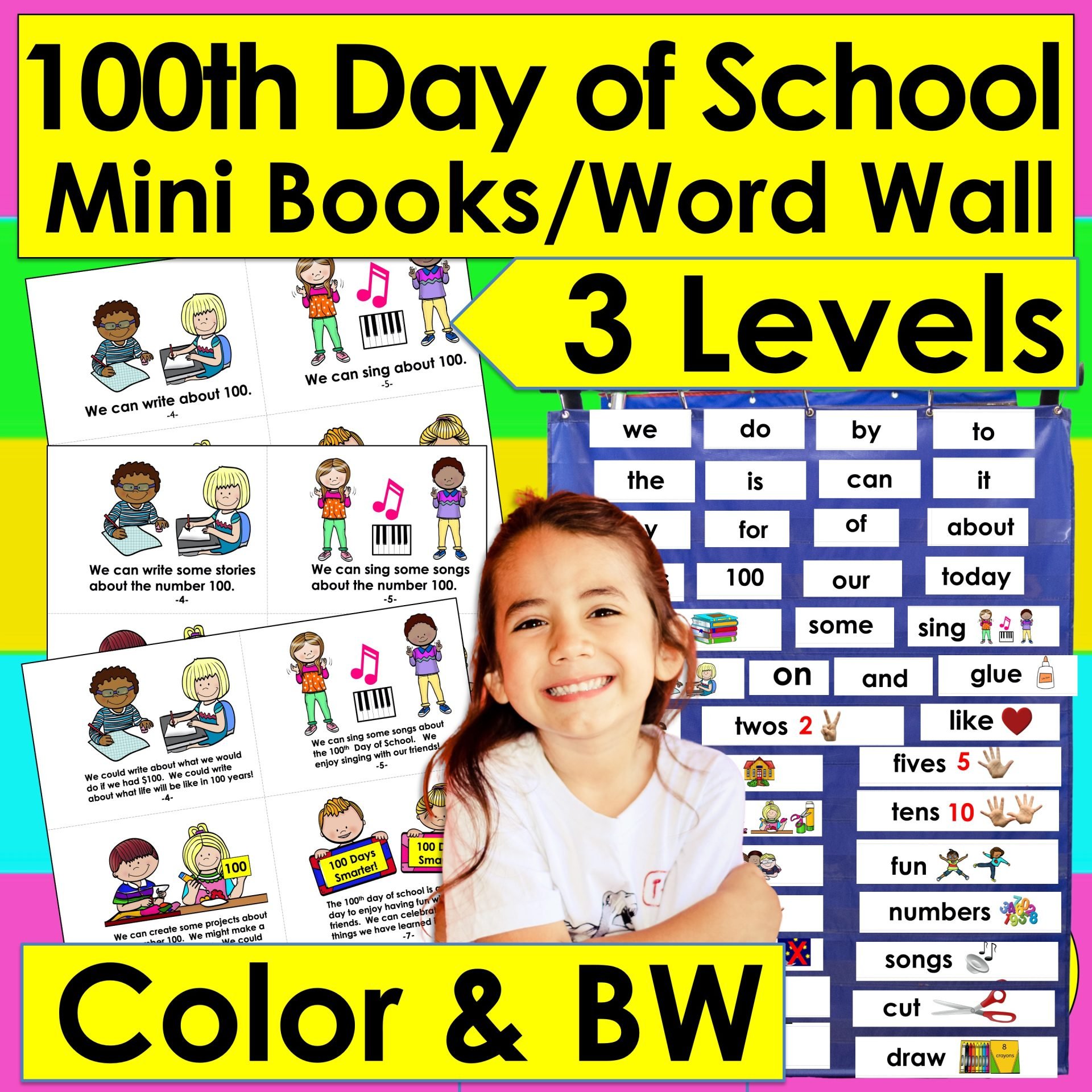 100th Day of School Activities Mini Books Cover
