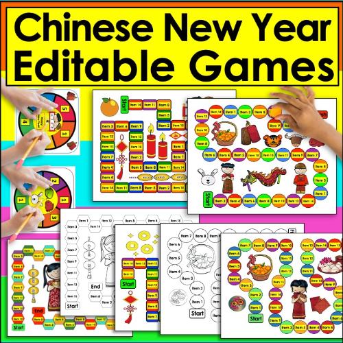 post ti Chinese New Year 2026: Year of the Horse Activities 5 Editable Chinese New Year Gameboards