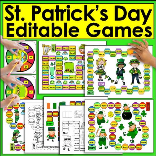 post ti 7 Magical St. Patrick’s Day Activities Your Students Will Love! 5 Editable St. Patrick's Day Game Boards