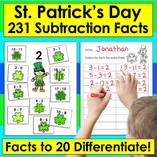 post ti 7 Magical St. Patrick’s Day Activities Your Students Will Love! St. Patrick's Day Subtraction Center