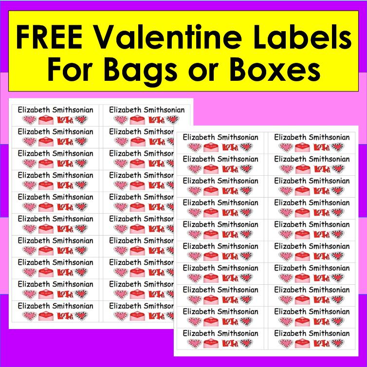 Valentines Day Labels