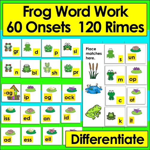 post ti Engaging Spring Learning Activities for Kindergarten and First Grade Frog Phonics Cover