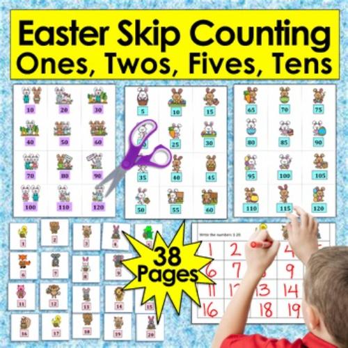 post ti Easter Learning Activities and Crafts for Kindergarten and First Grade Easter Skip Counting Cover