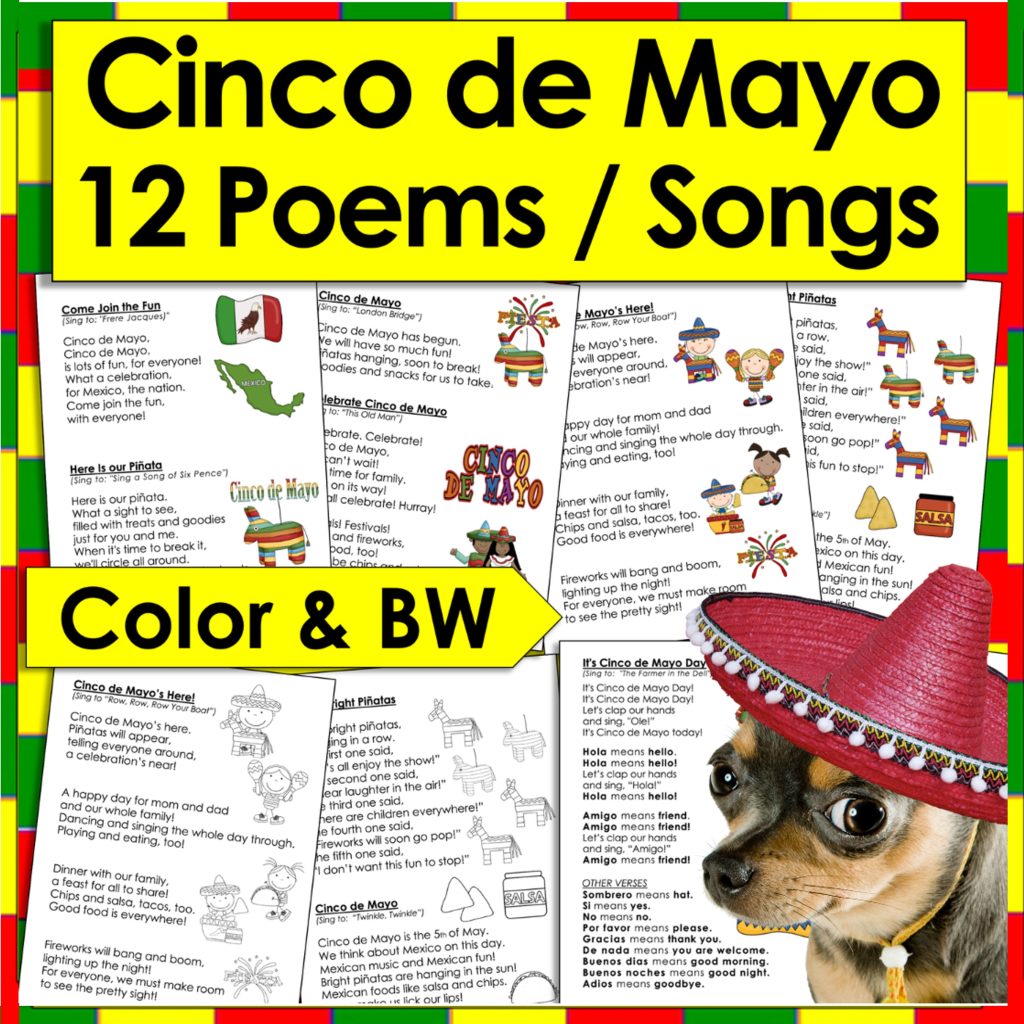 post ti Celebrate Cinco de Mayo with Fun & Educational Activities for K–1 Cinco de Mayo Poems and Songs Cover