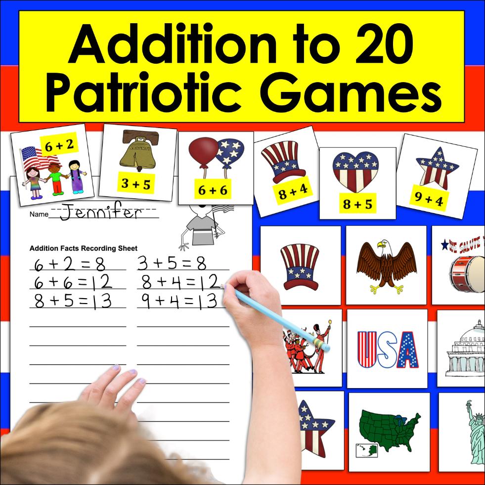 Patriotic Addition Facts to 20 Cover