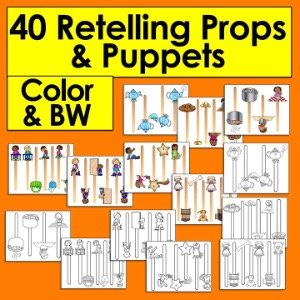 post ti 22 Nursery Rhymes: Foldables, Posters, Puppets, Props, Sequencing Retelling Puppets and Props