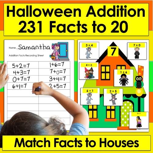 Halloween Addition Facts to 20 COVER