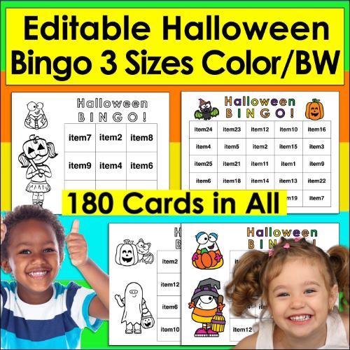Halloween Editable Bingo FREEBIE