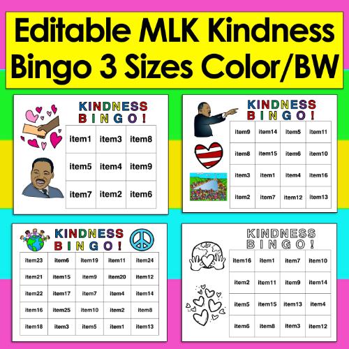 Kindness Editable Bingo Cover