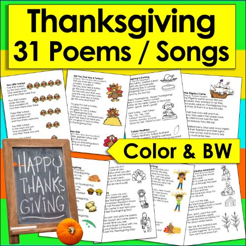 31 Thanksgiving Poems and Songs