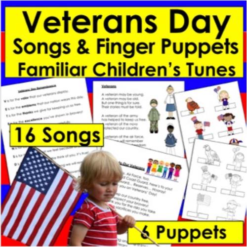 Veterans Day Poems and Songs & Finger Puppets